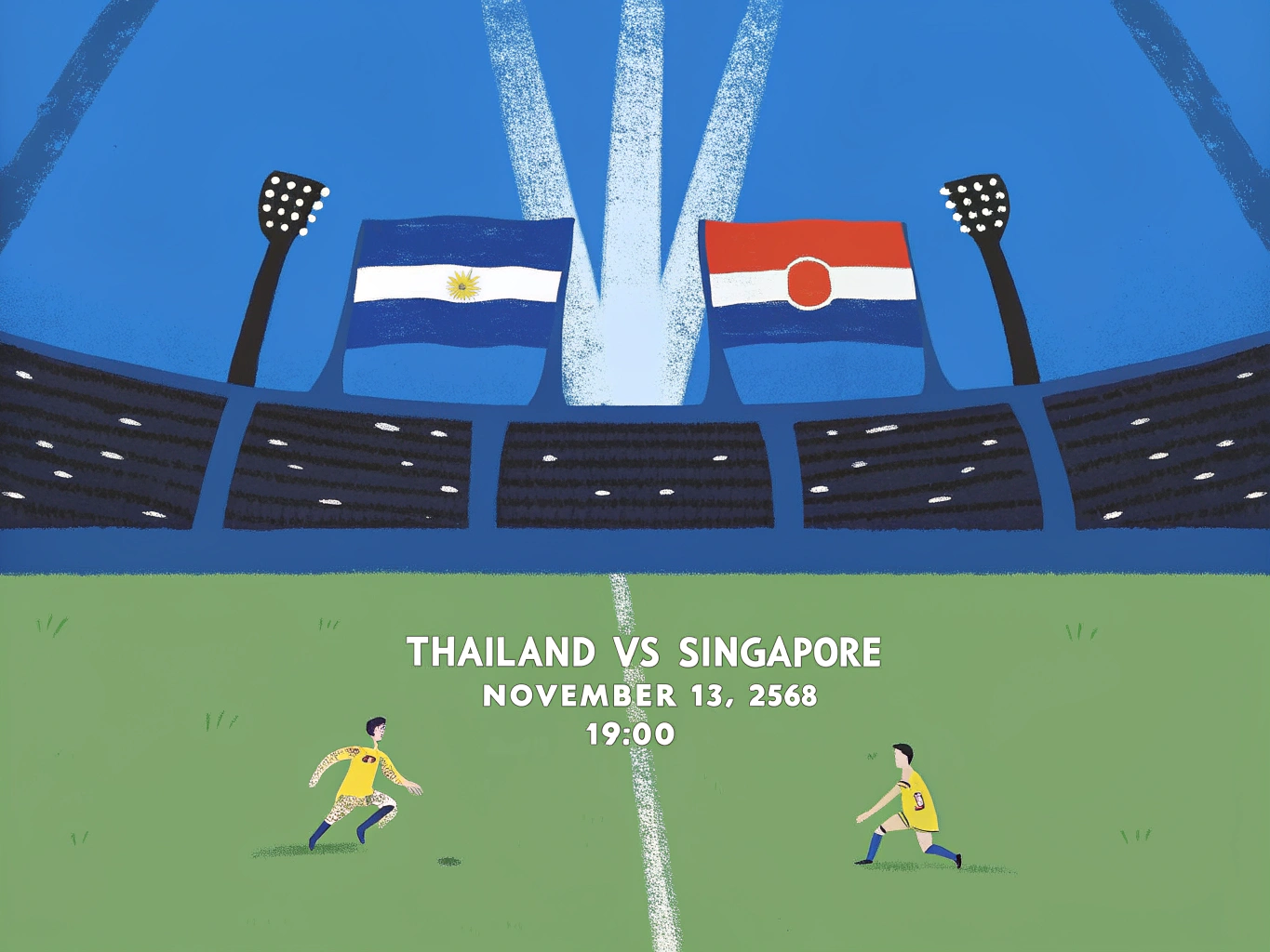 LIVE ถ่ายทอดสด บอลไทยวันนี้ ทีมชาติไทย พบ สิงคโปร์ 13 พ.ย. 68 ดูบอลสด 19.00 น. ฟุตบอล FIFA DAY
